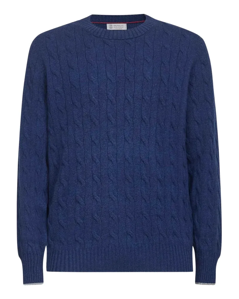 Brunello Cucinelli cable-knit cashmere sweater - Blau Blau