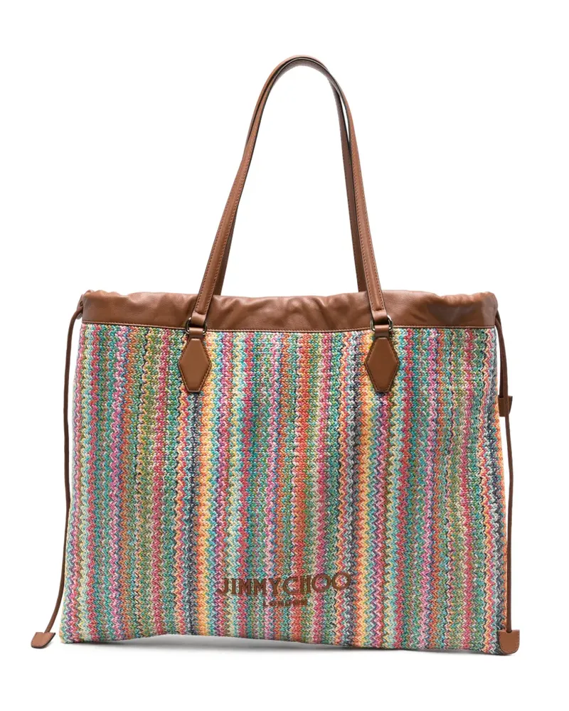 Jimmy Choo chevron drawstring tote bag - Braun Braun
