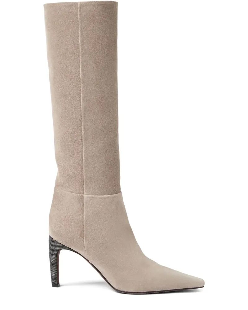 Brunello Cucinelli Stiefel mit Monili-Detail - Grau Grau