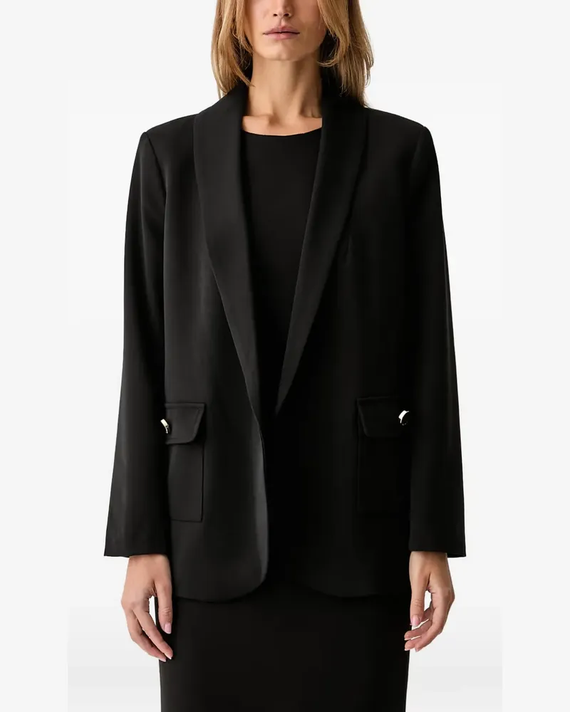 Fracomina Blazer mit Schalkragen und Klappentasche - Schwarz Schwarz