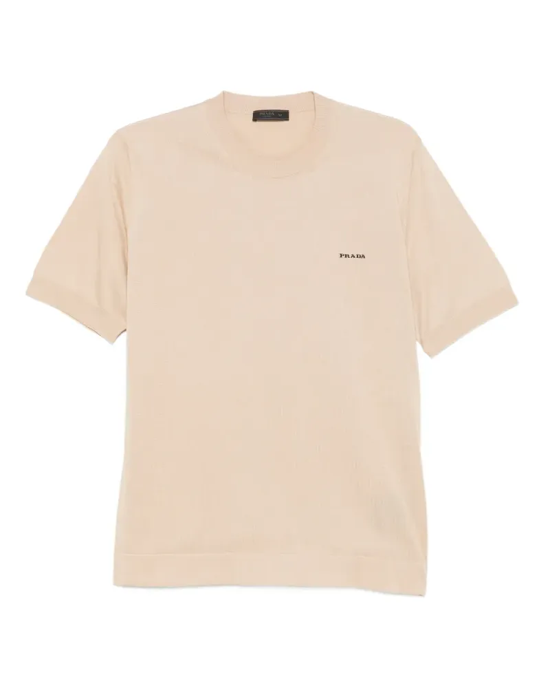 Prada logo short-sleeve T-shirt - Nude Nude