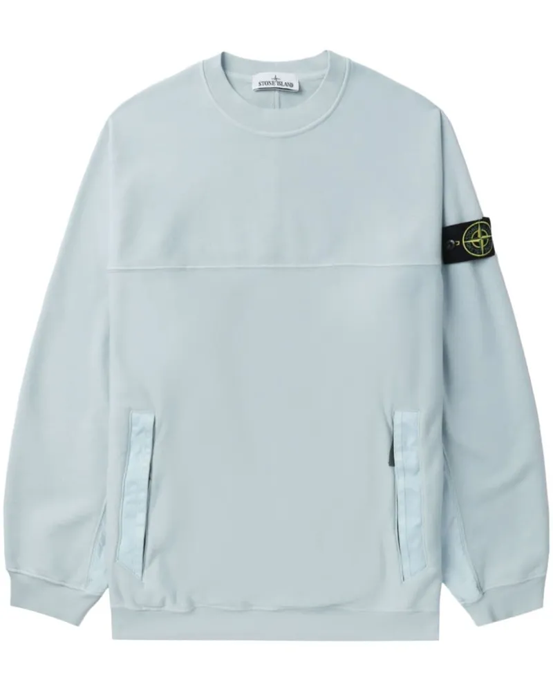 Stone Island Sweatshirt mit Kompass-Patch - Blau Blau