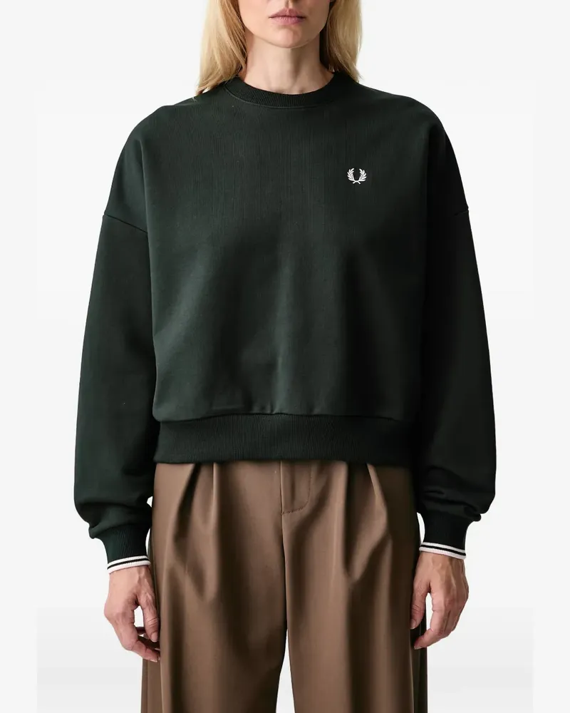 Fred Perry Sweatshirt mit Logo-Stickerei - Grün Grün