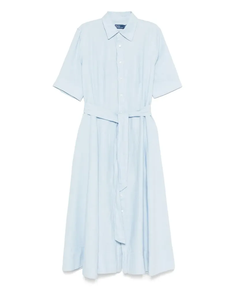 Ralph Lauren Midikleid aus Leinen - Blau Blau