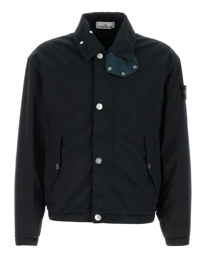 Stone Island Bomberjacke mit Logo-Patch - Blau Blau
