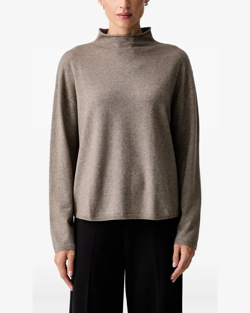 Marc O'Polo V-Ausschnitt-Pullover mit überschnittenen Schultern - Nude Nude