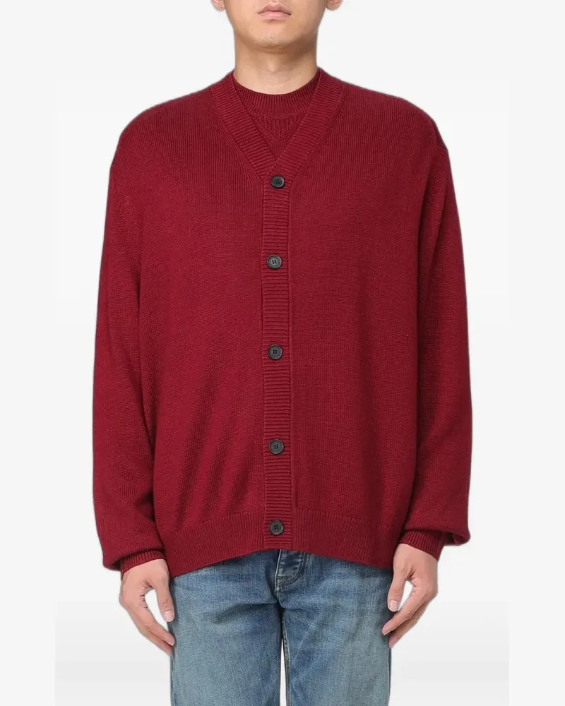 Emporio Armani Cardigan mit V-Ausschnitt - Rot Rot