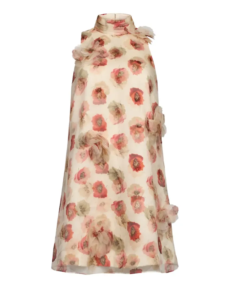 Cinq à Sept floral appliqué dress - Nude Nude