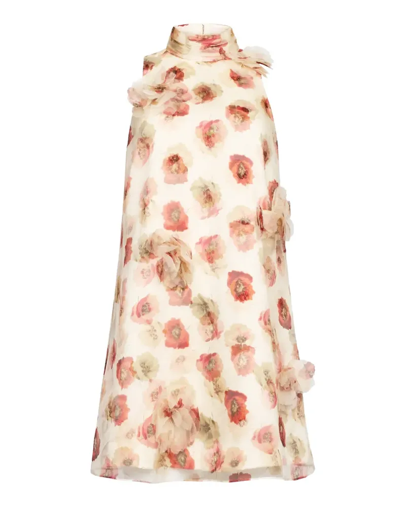 Cinq à Sept floral appliqué dress - Nude Nude