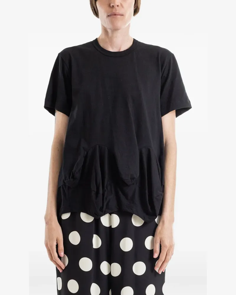 Comme des Garçons draped-pocket T-shirt - Schwarz Schwarz