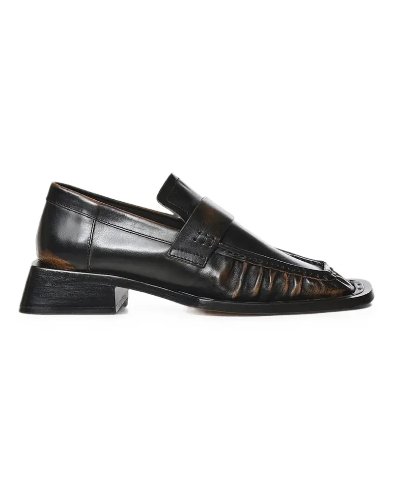 Miista Geraffte Airi Loafer mit gebürstetem Finish - Braun Braun