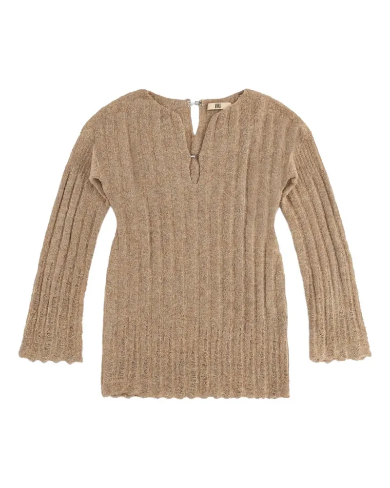 Charlotte Knowles Cosma knitted mini dress - Nude Nude