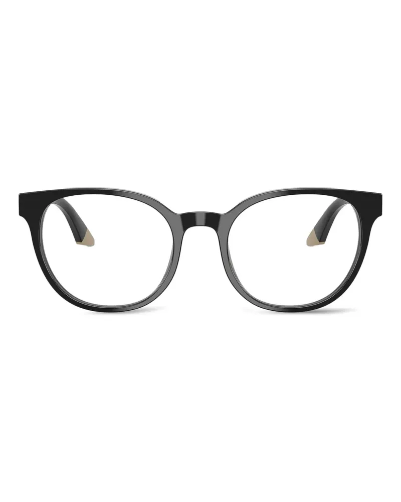 Emporio Armani Brille mit ovalem Gestell - Schwarz Schwarz