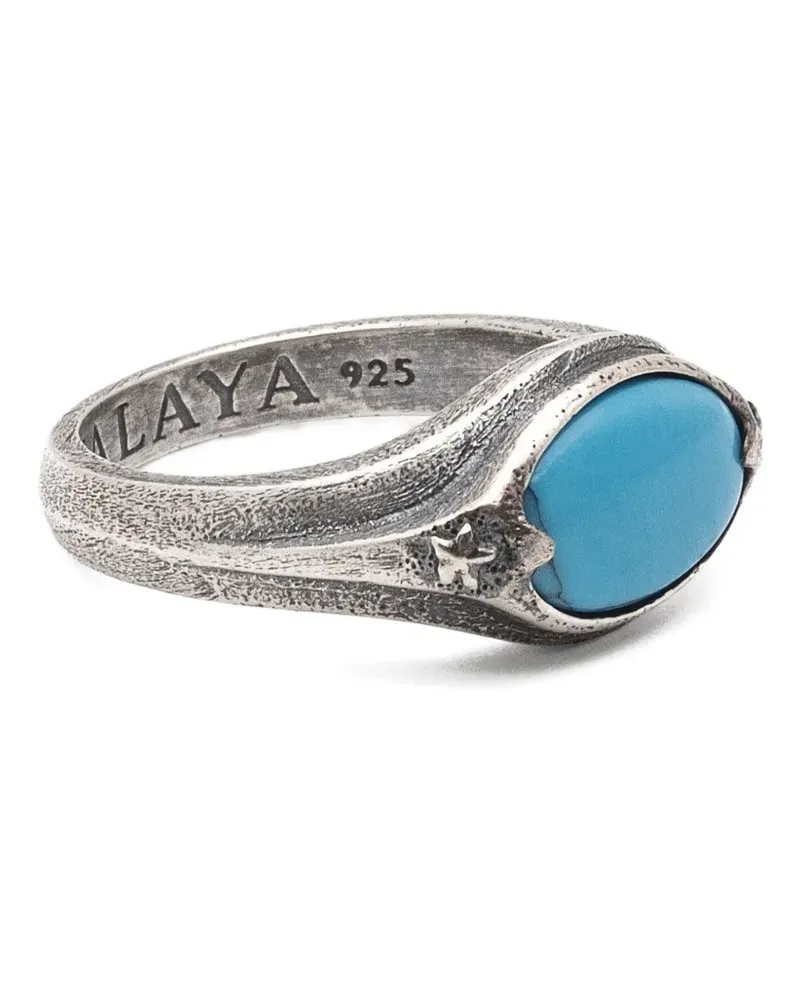 Nialaya turquoise signet ring - Silber Silber