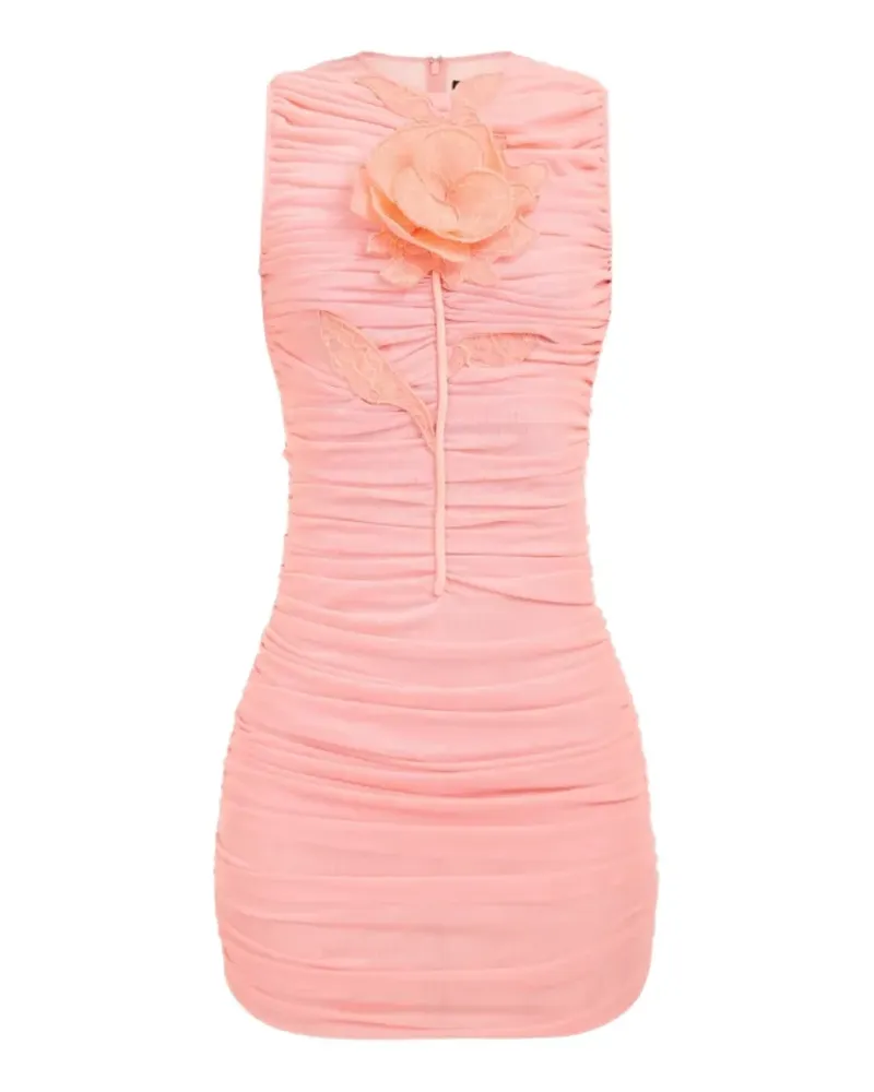 David Koma floral ruched mini dress - Rosa Rosa