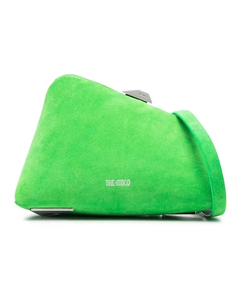 ATTICO Clutch mit Logo-Print Green