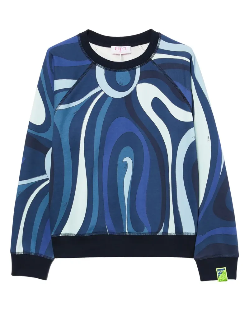 Emilio Pucci Sweatshirt mit Marmo-Print - Blau Blau