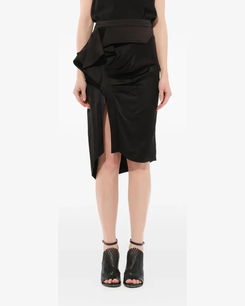 Givenchy Drapierter Rock - Schwarz Schwarz