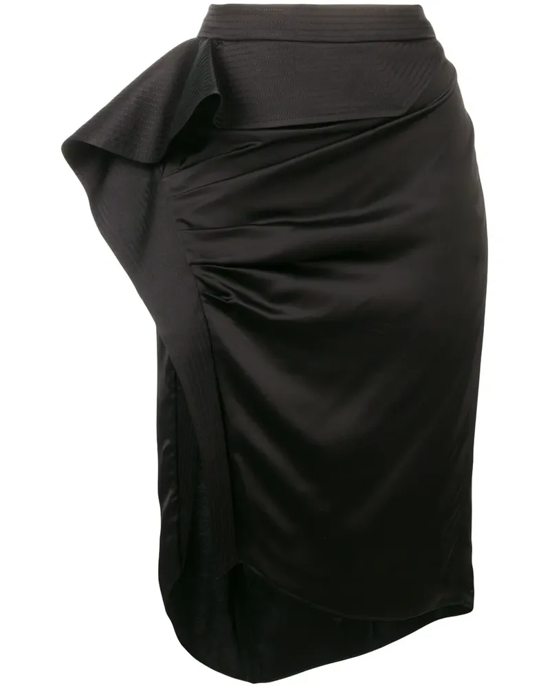 Givenchy Drapierter Rock - Schwarz Schwarz