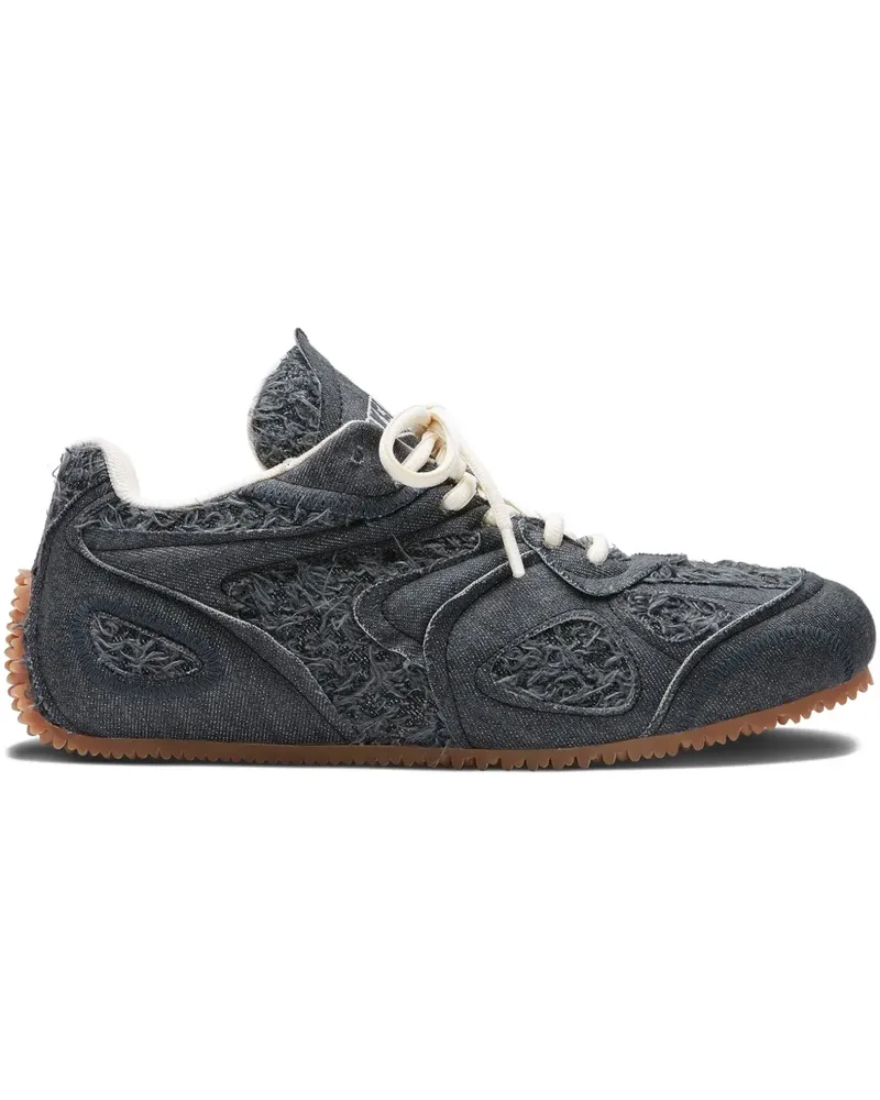 Axel Arigato Ausgefranste Slow Runner Jeans-Sneakers - Schwarz Schwarz