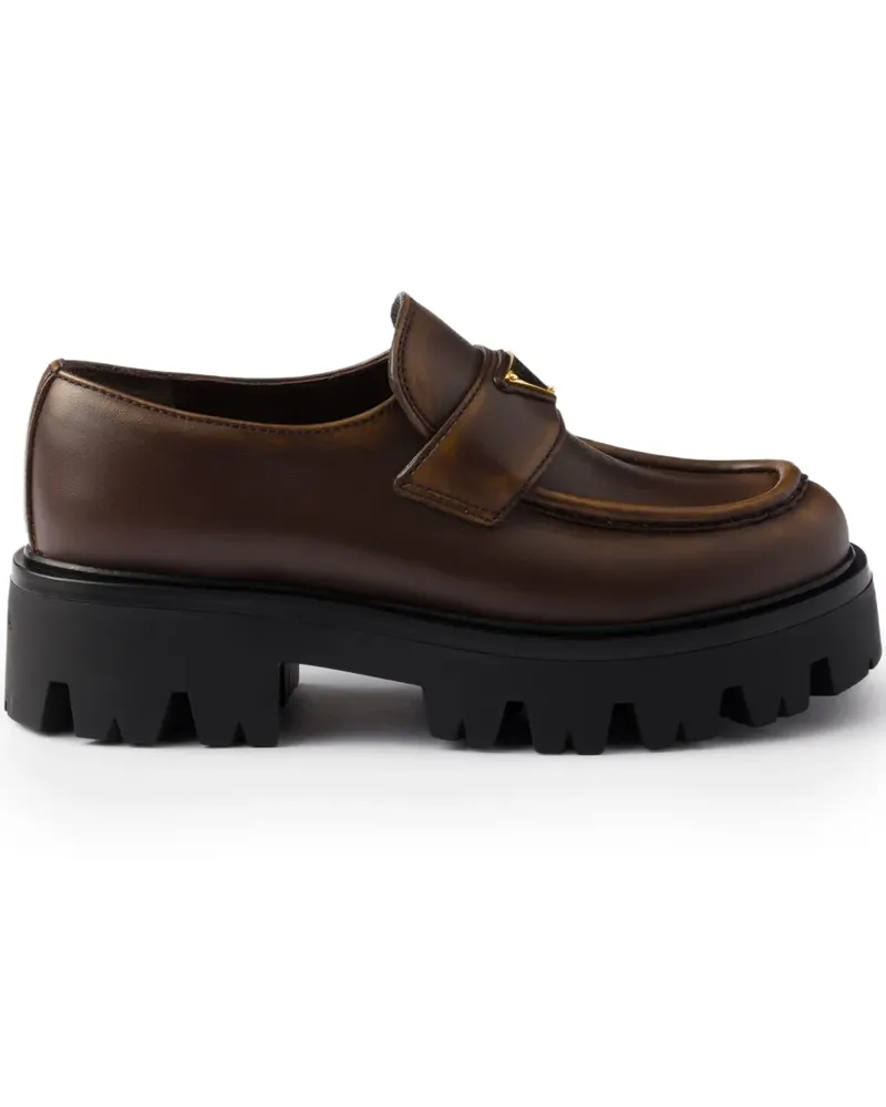 Prada Loafer mit Plateau - Braun Braun