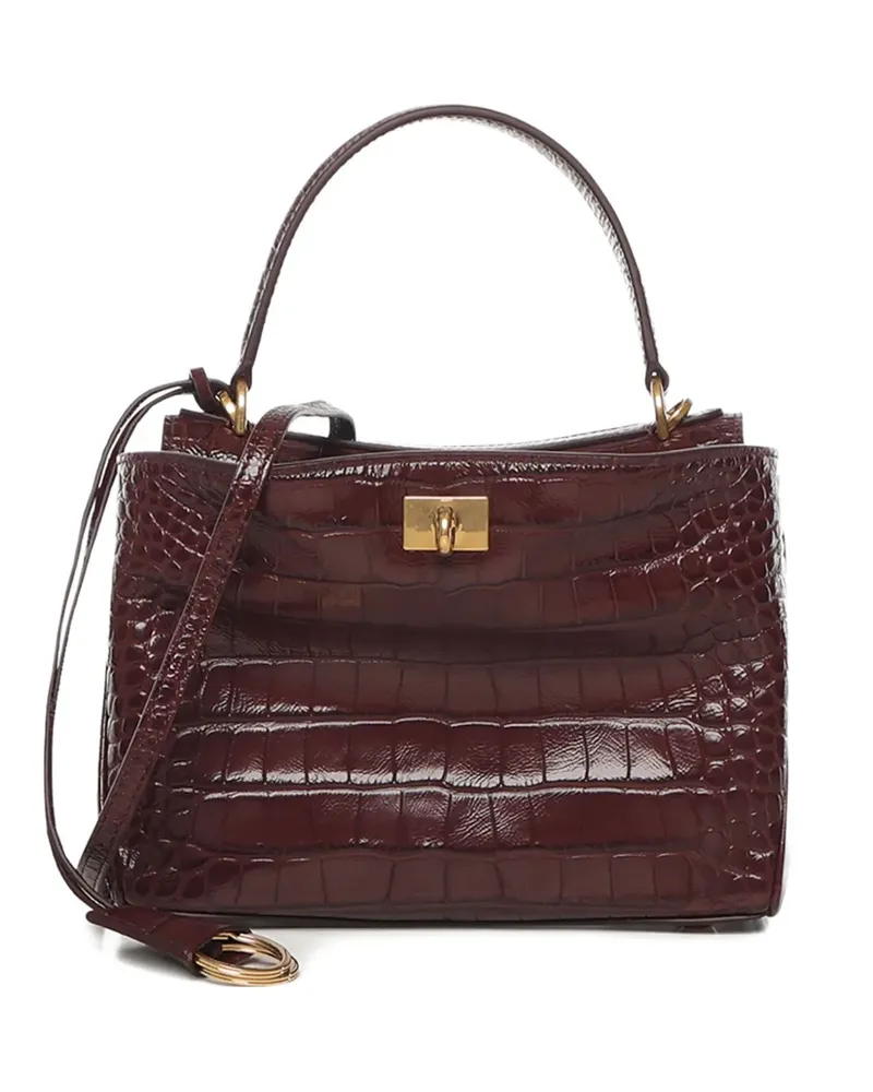 Balenciaga Rodeo Tasche mit Kroko-Prägung - Rot Rot