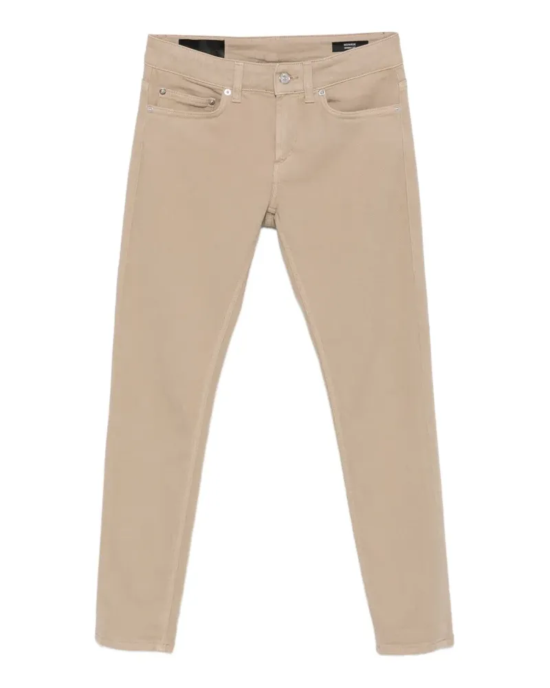 Dondup Slim-Fit-Jeans mit Logo-Schild - Nude Nude