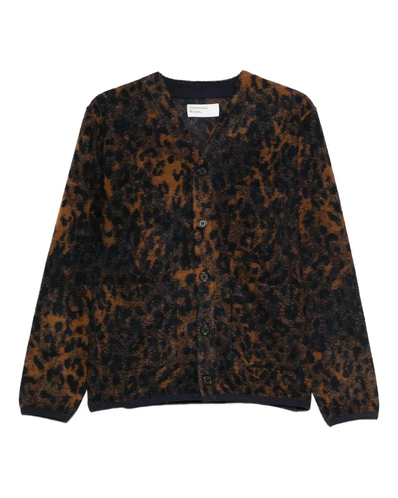 Universal Works Cardigan mit Animal-Print - Braun Braun