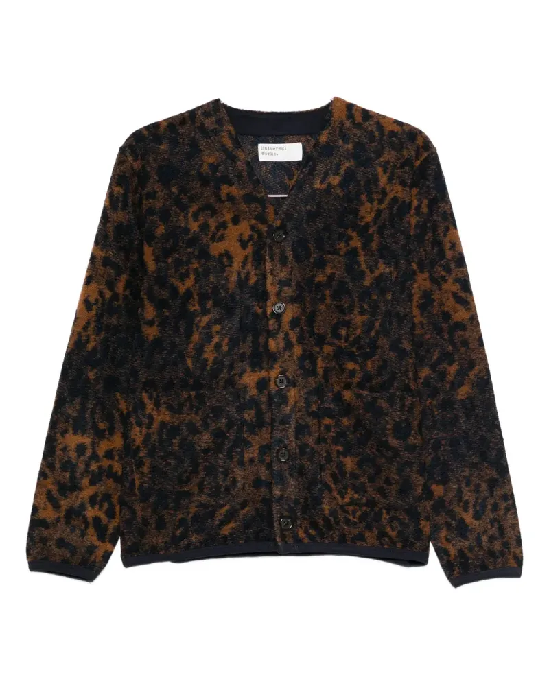 Universal Works Cardigan mit Animal-Print - Braun Braun