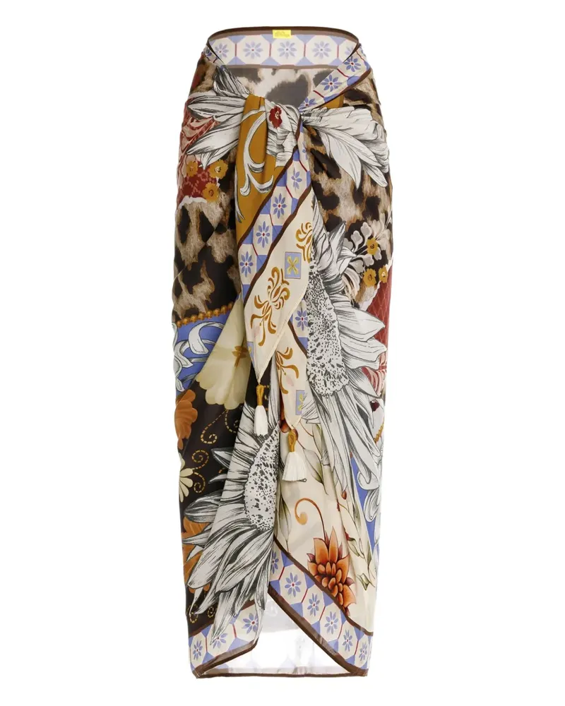 AGUA BENDITA Marine Quilt Kaftan - Weiß Weiß
