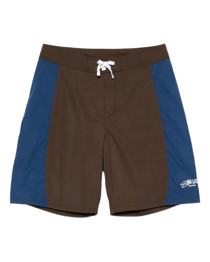Stüssy colourblock shorts - Braun Braun