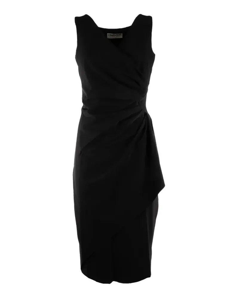 Chiara Boni Gerafftes Midikleid - Schwarz Schwarz