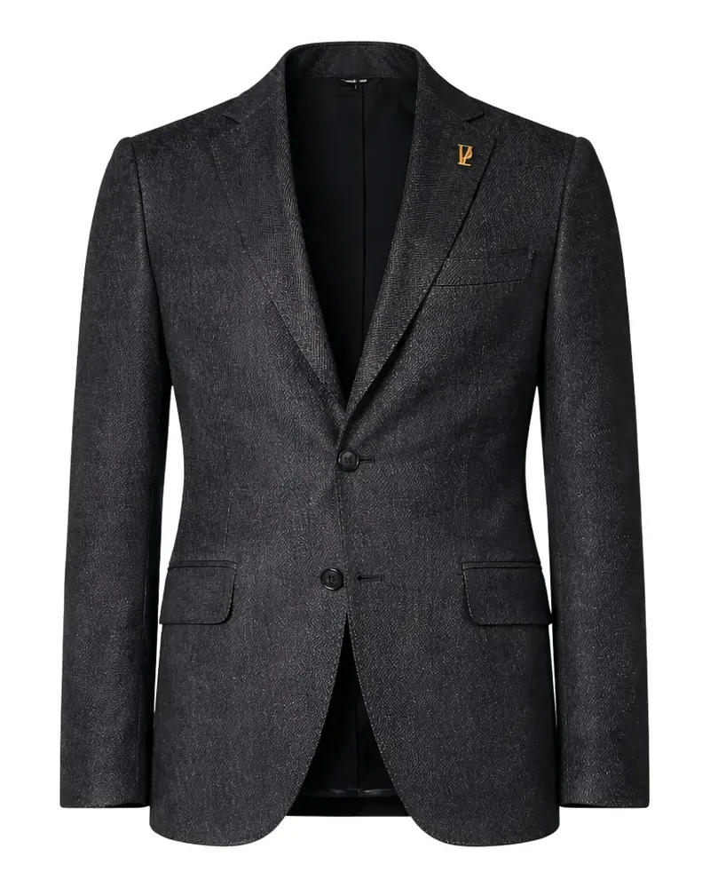Pal Zileri logo-plaque single-breasted jacket - Blau Blau