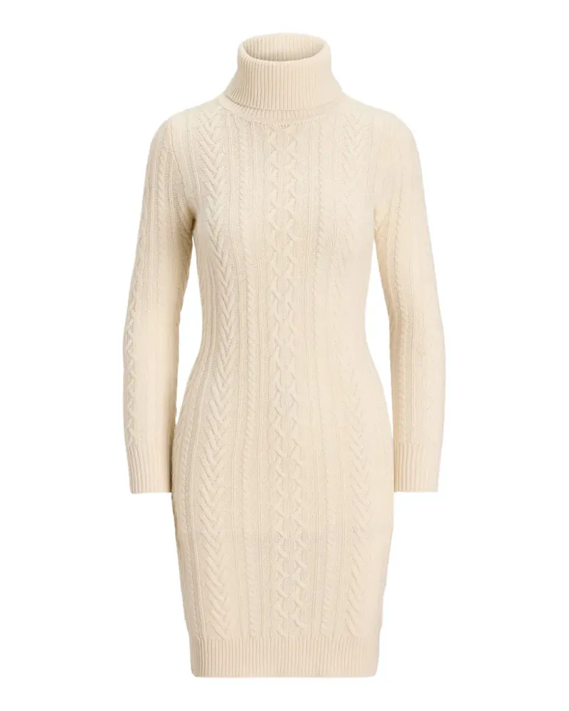 Ralph Lauren cable-knit roll-neck mini dress - Nude Nude