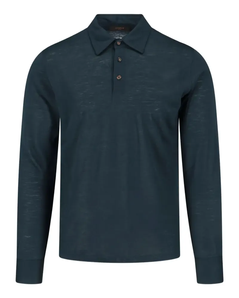 Zanone Geknöpftes Schurwoll-Poloshirt - Grün Grün