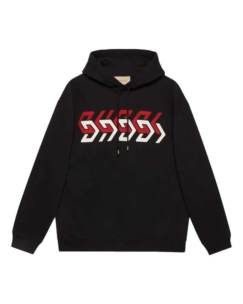 Gucci Hoodie mit gespiegeltem Print - Schwarz Schwarz