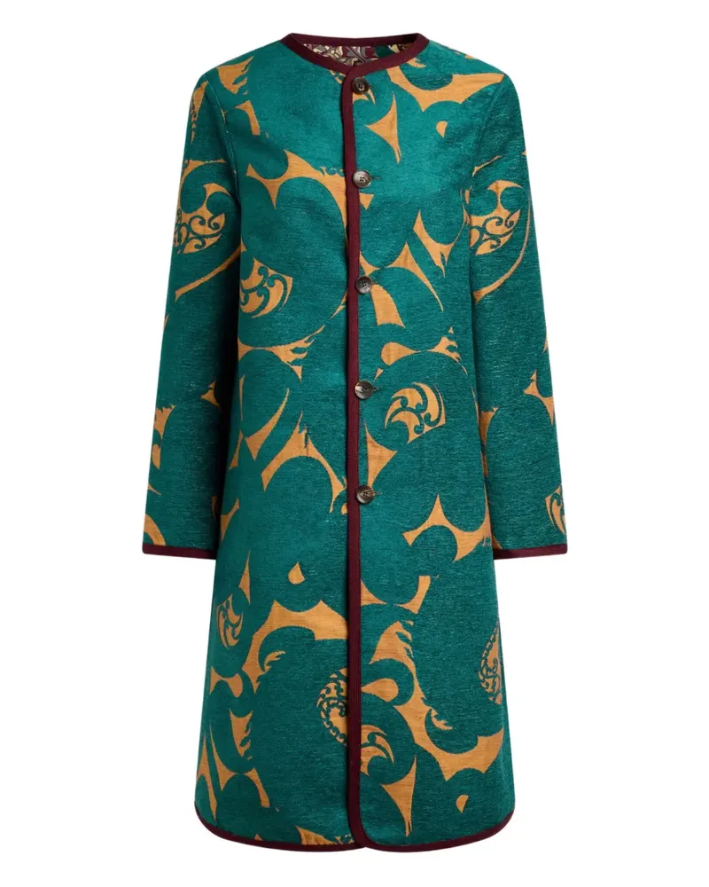 Etro Chenille-Mantel aus Paisley-Jacquard - Grün Grün