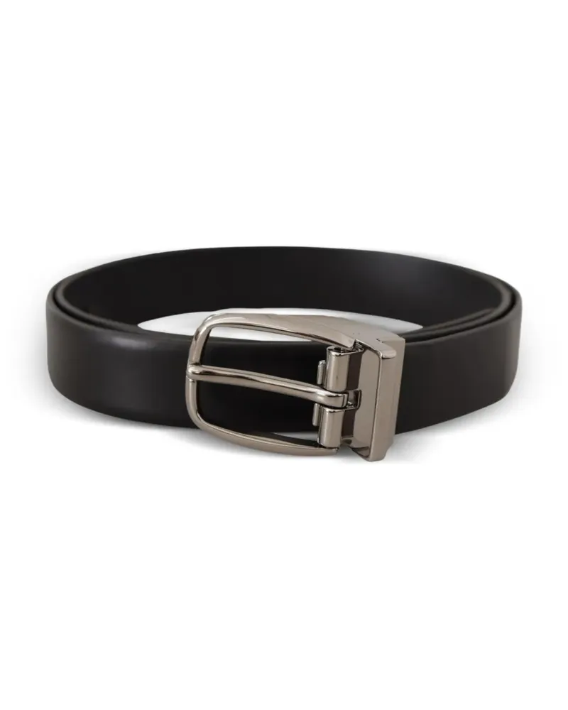 Dolce & Gabbana Schnallengürtel aus Leder - Schwarz Schwarz