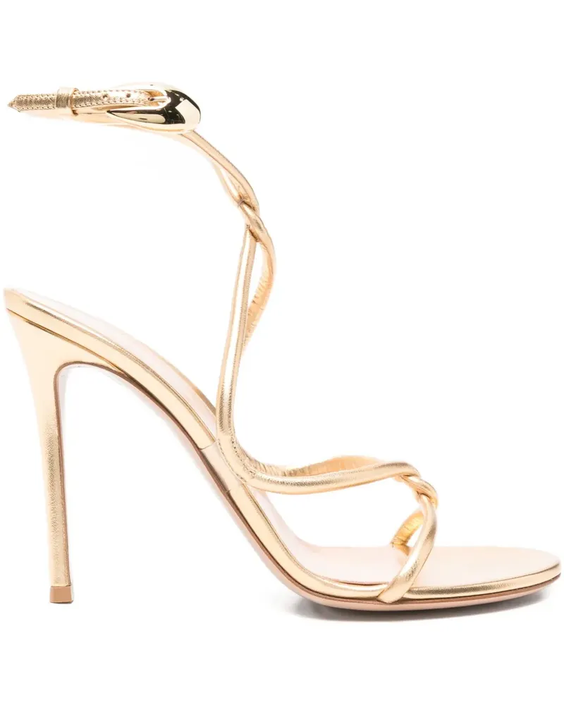 Gianvito Rossi 105mm strappy leather sandals - Gold Gold