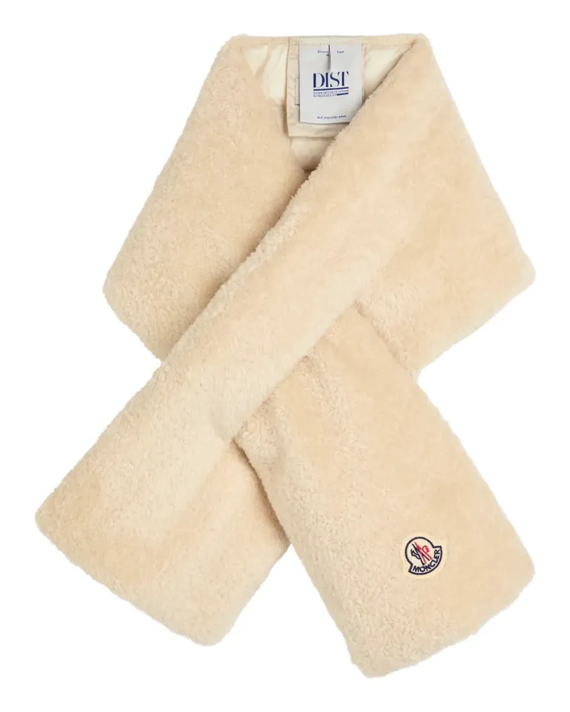 Moncler Schal mit Logo-Patch - Nude Nude