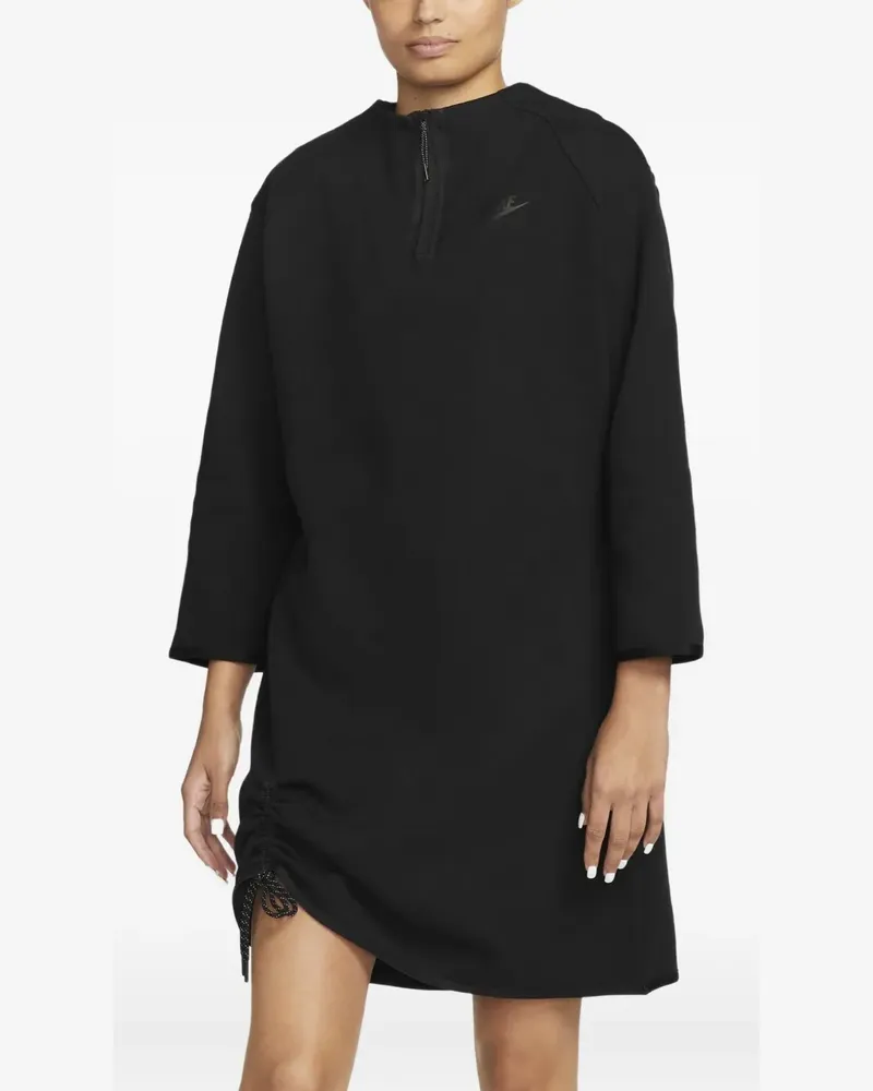 Nike Fleece-Minikleid mit Kordelzug - Schwarz Schwarz