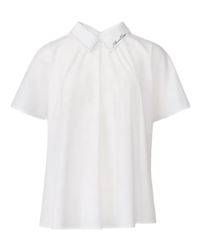 Fabiana Filippi Bluse mit Logo-Stickerei - Weiß Weiß