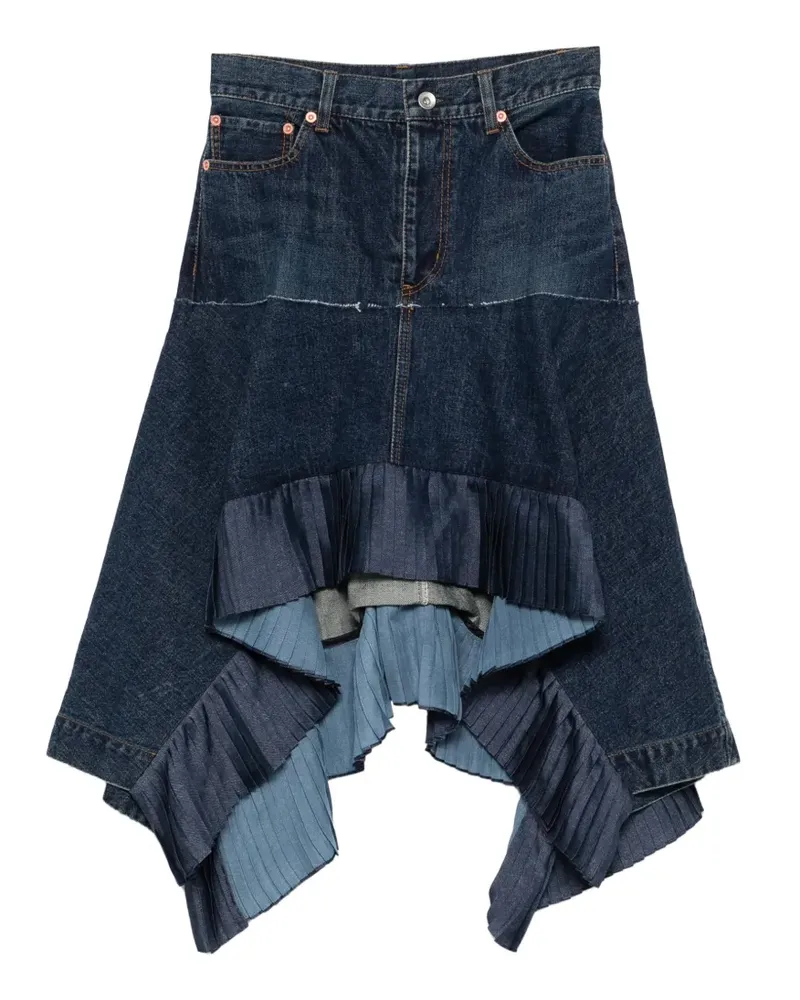 Sacai asymmetric denim skirt - Blau Blau