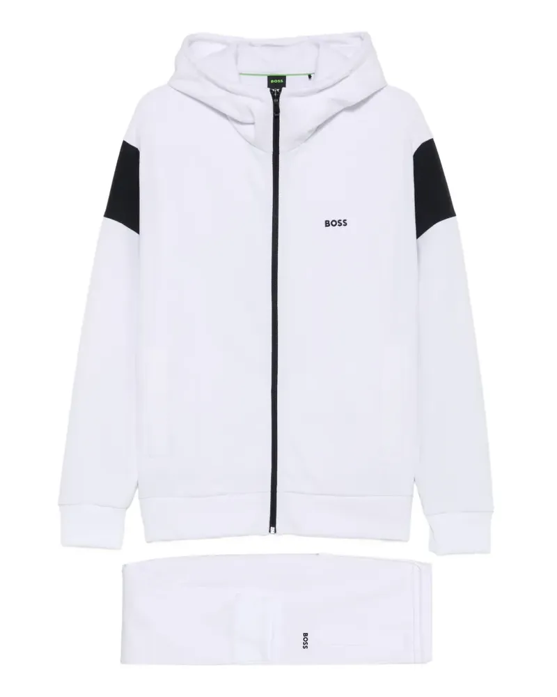 HUGO BOSS Jogginganzug mit Logo-Print - Weiß Weiß