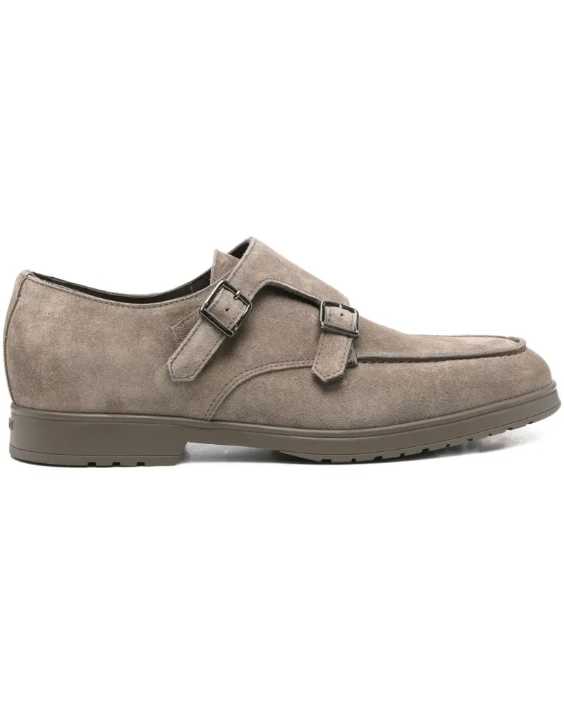 Doucal´s double-buckle suede loafers - Grau Grau