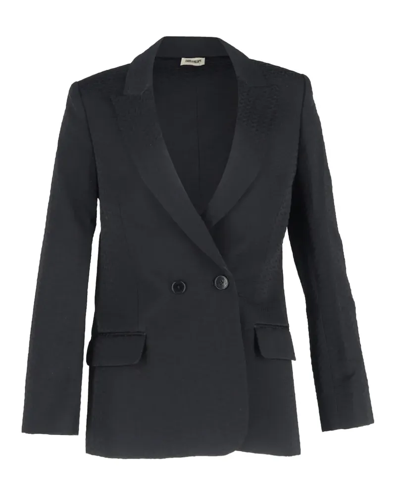 Zadig & Voltaire double-breasted textured blazer - Schwarz Schwarz