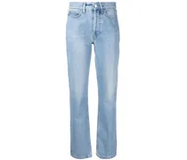 Jeansshorts mit Paperbag-Taille - Blau