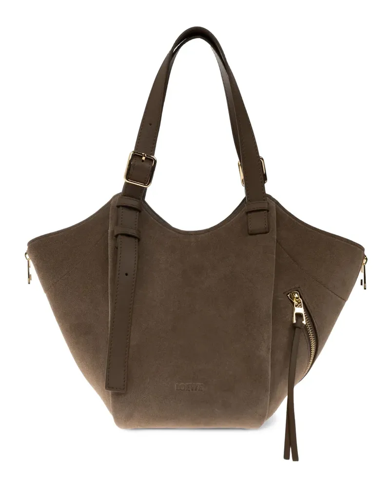 Loewe Hammock Flip Bag aus Wildleder - Braun Braun