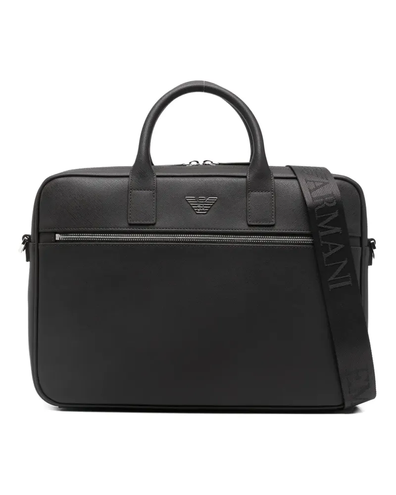 Emporio Armani zip briefcase - Schwarz Schwarz