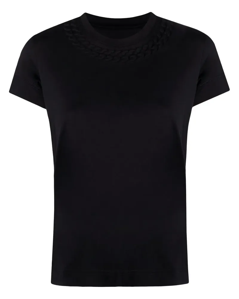 Givenchy T-Shirt mit Logo-Prägung - Schwarz Schwarz